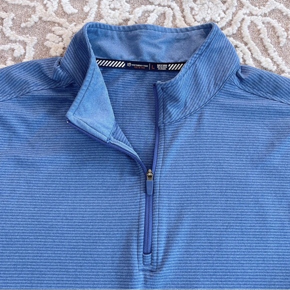 Southern Tide Cruiser Micro Stripe Heather 1/4 Zip - Picture 9 of 14
